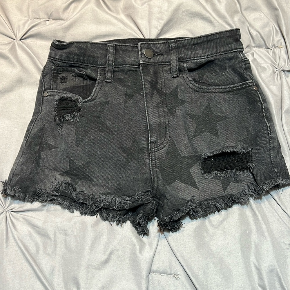 Black Jean shorts size 5 juniors